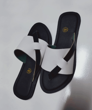 Black & White Leather Sandals